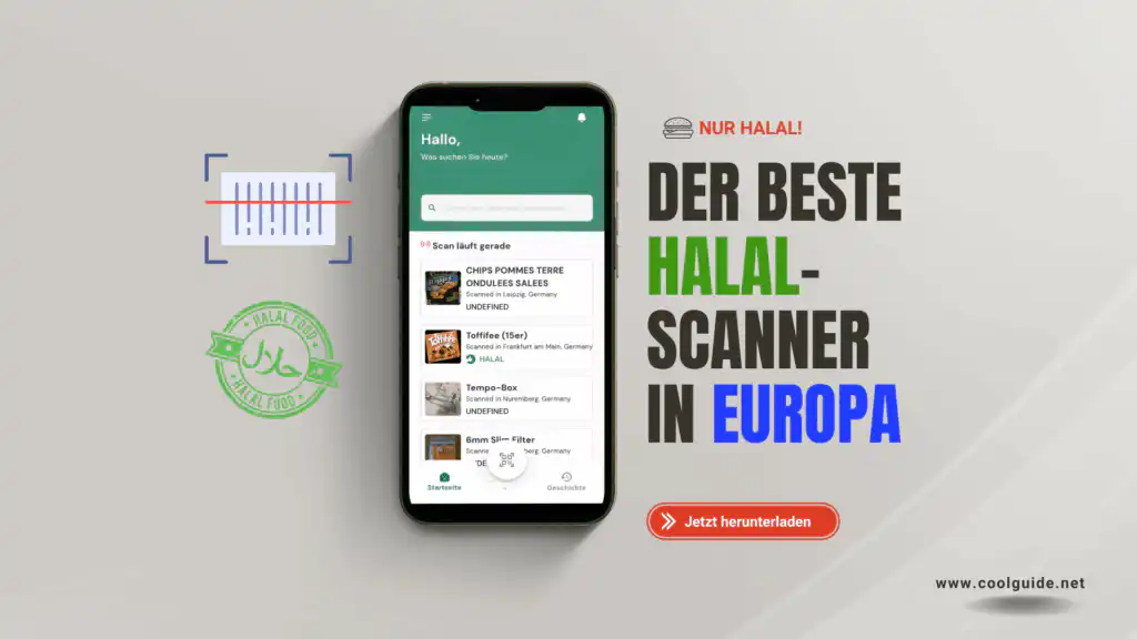 Lebest du in Europa? Hier die beste App, um Produkten auf Halal per Barcode-Scanner zu prüfen.